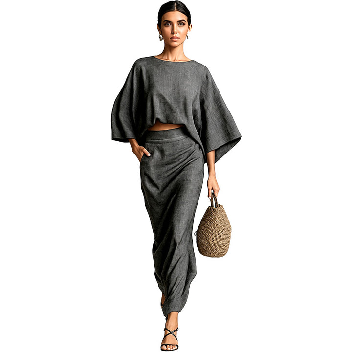 Relaxed Draped Two-Piece Set
