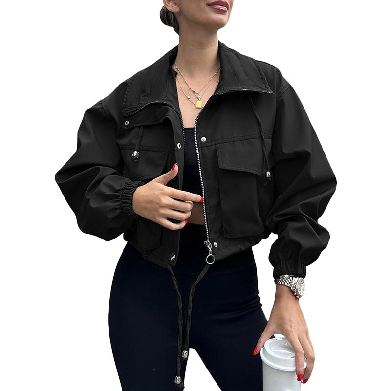 Utility Cropped Zip Jacket