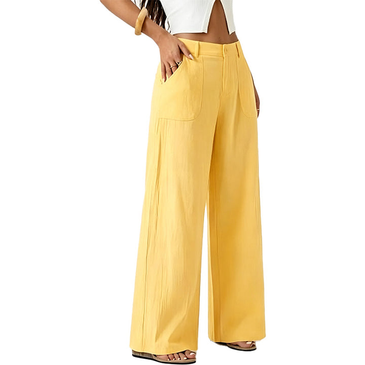 High Waist Wide Leg Linen Pants