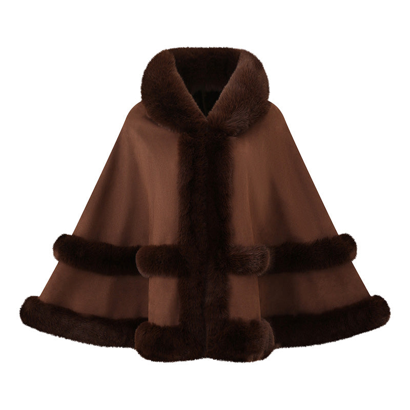 Elegant Winter Poncho Cape