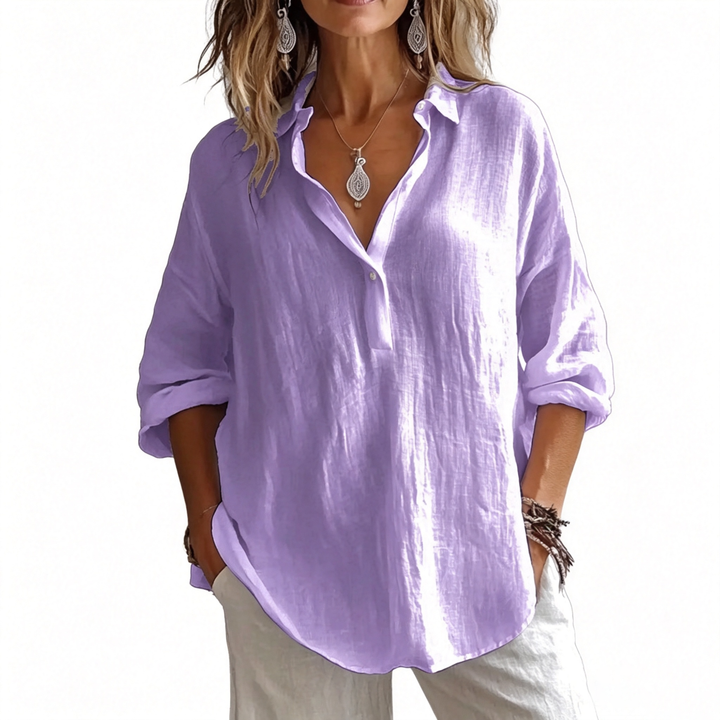Relaxed Linen Blend Shirt