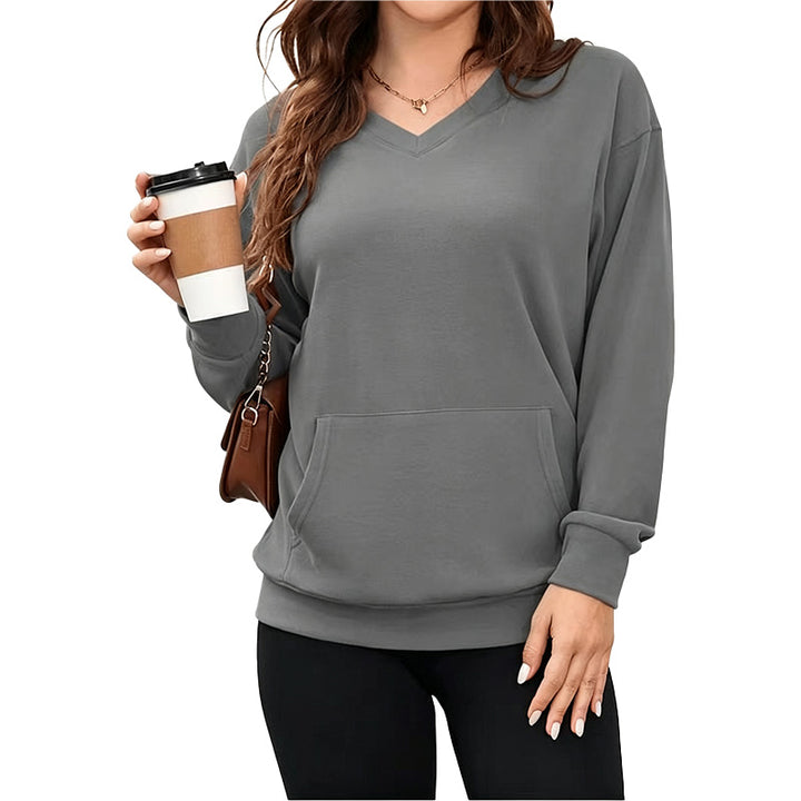 Relaxed V-Neck Sweatshirt