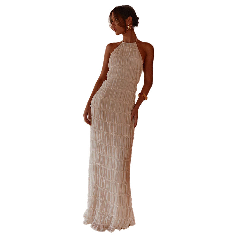 Elegant Halter Neck Evening Dress