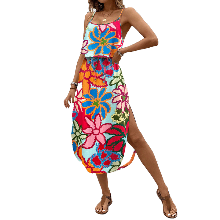 Boho Tie Dye Midi Dress