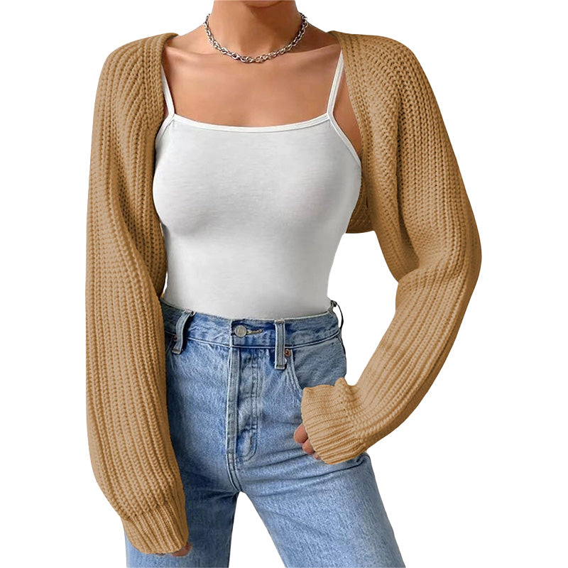 Cropped Chunky Knit Cardigan