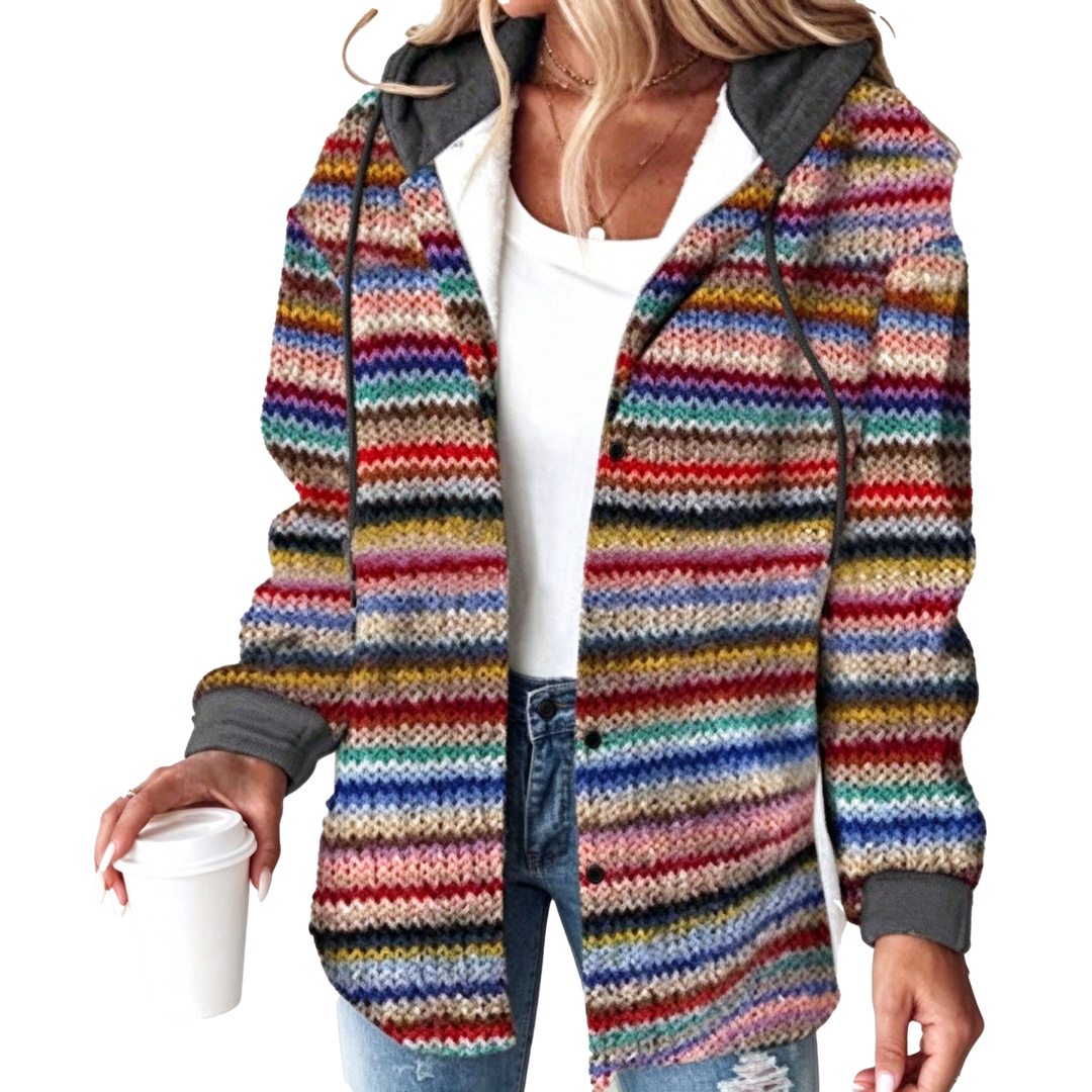 Plaid Hooded Button-Up Shacket