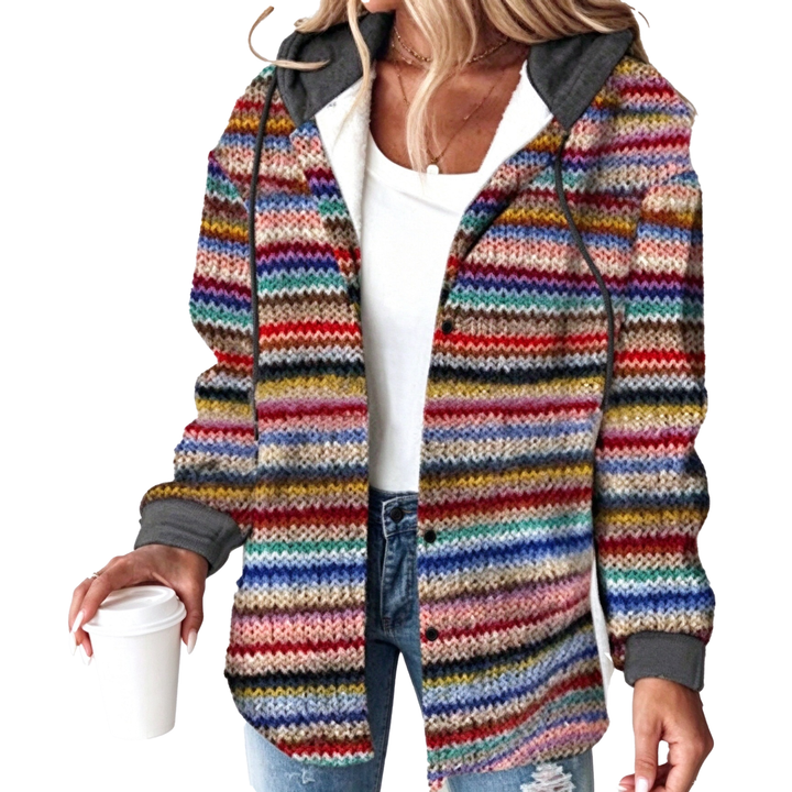 Plaid Hooded Button-Up Shacket