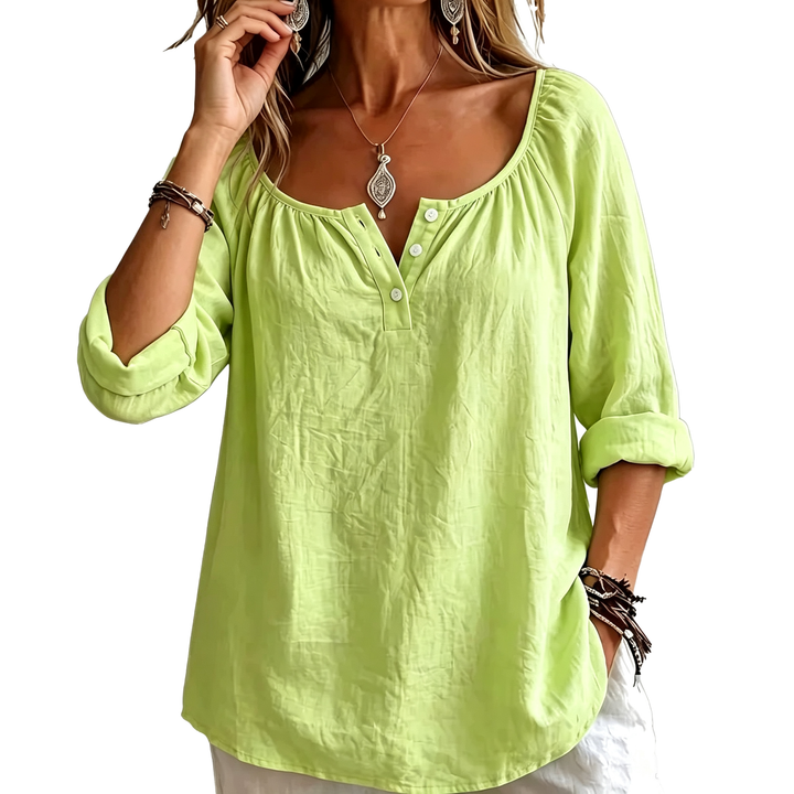 Square Neck Casual Blouse
