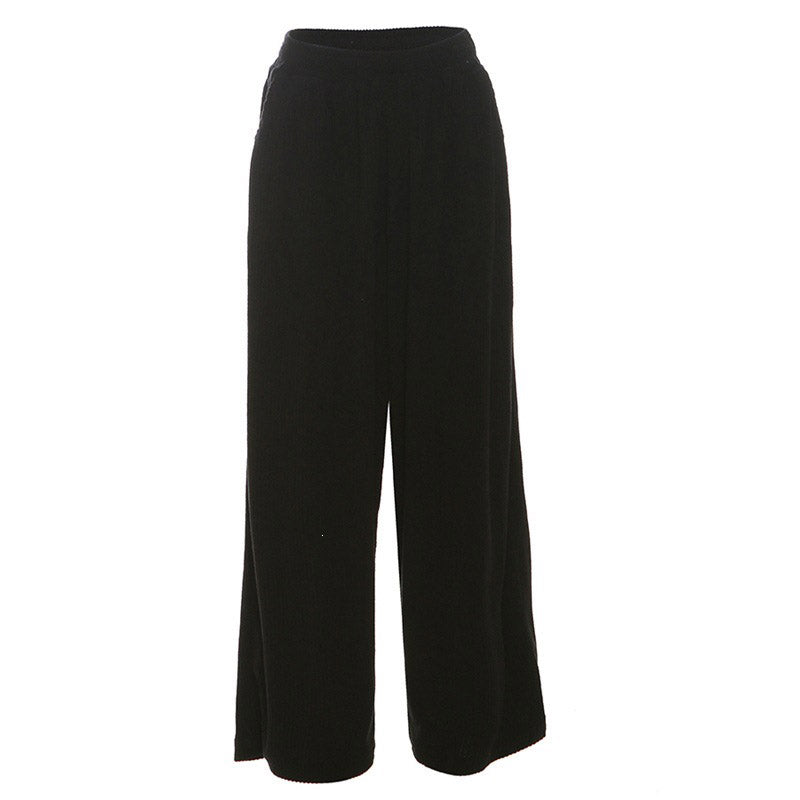 Relaxed Corduroy Wide Leg Pants