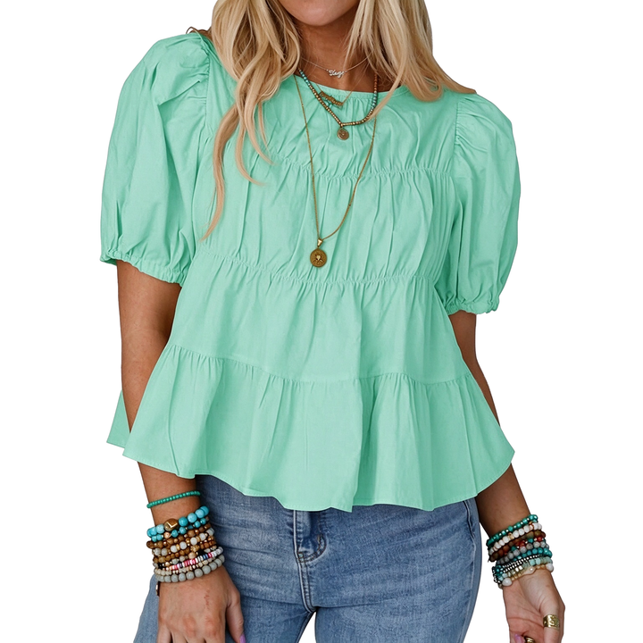 Romantic Puff Sleeve Babydoll Top