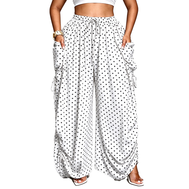 Leopard Print High-Waisted Wide-Leg Pants