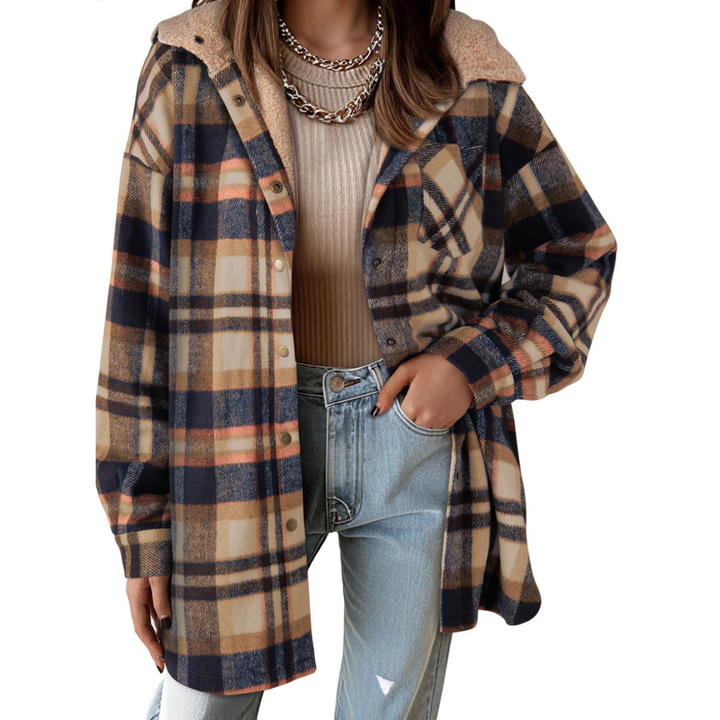 Casual Flannel-Inspired Shirt Jacket