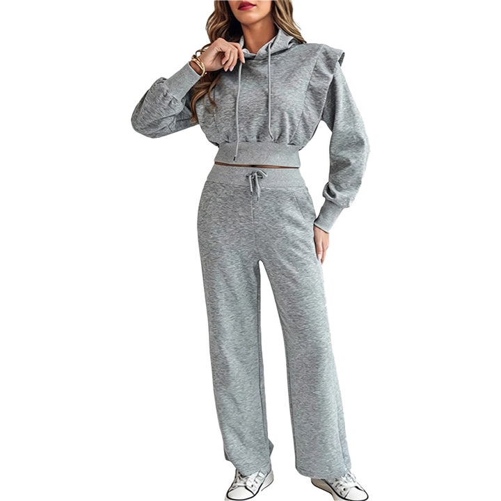 Cropped Hoodie Two-Piece Lounge Set
