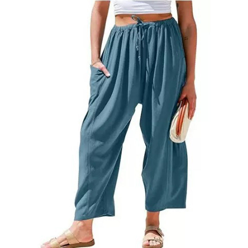 Relaxed Cargo Wide Leg Pants