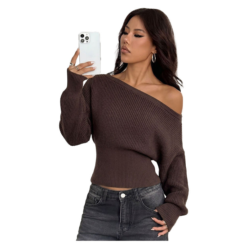 Off-Shoulder Ribbed Sweater