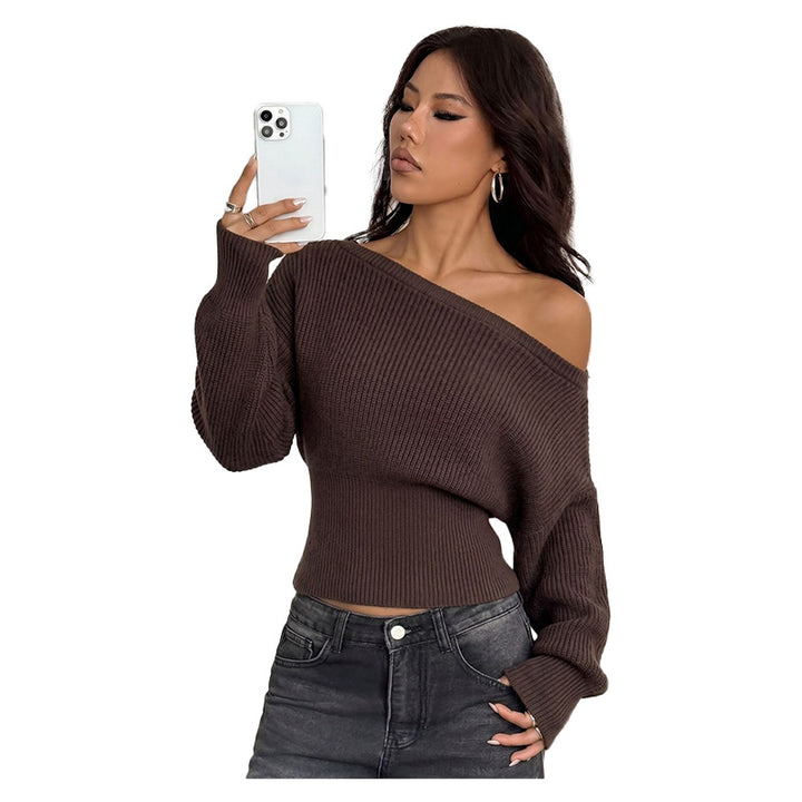Off-Shoulder Ribbed Sweater