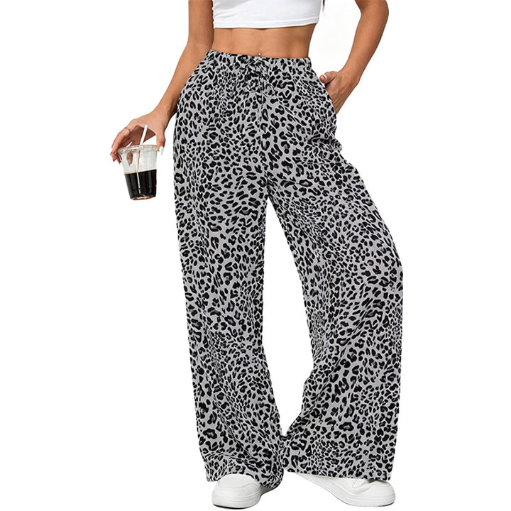 Leopard Print Wide Leg Pants