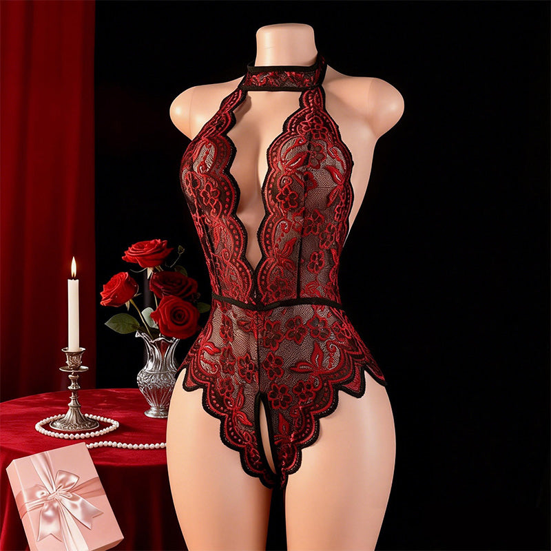 Plunge Lace Lingerie Bodysuit