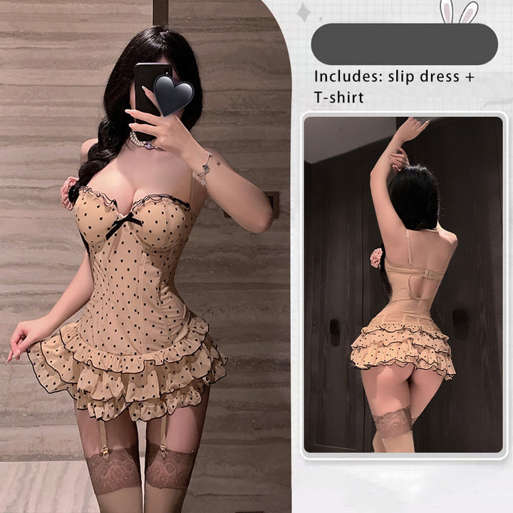 Polka Dot Corset Mini Dress