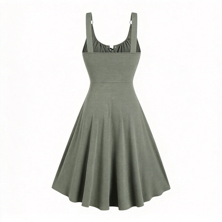 Ruched Tie Front Dress