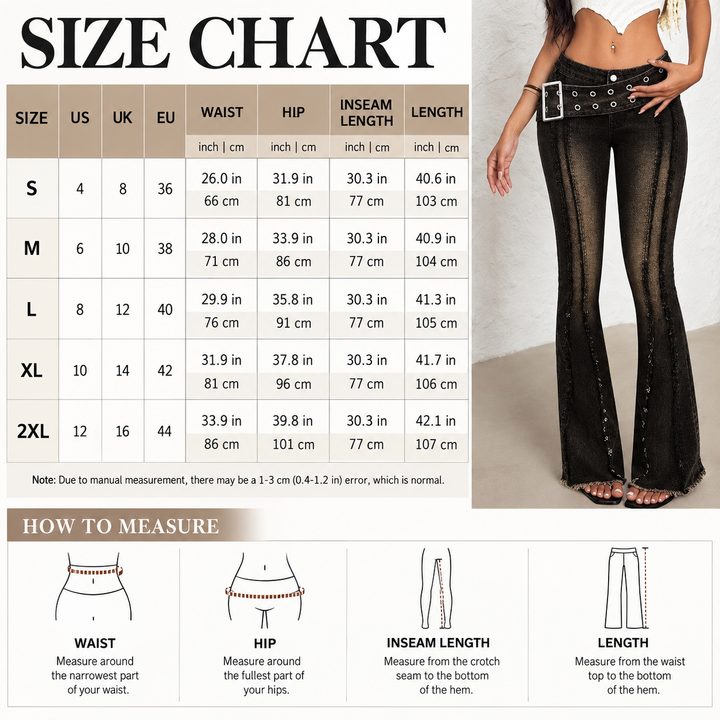 Statement Buckle Low Rise Jeans