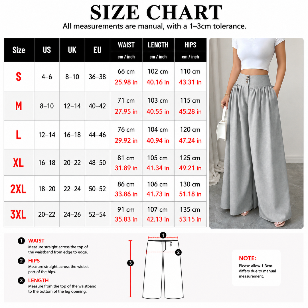 High Waist Pleated Wide Leg Pants