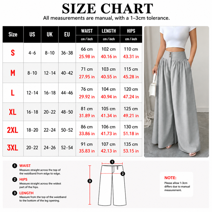 High Waist Pleated Wide Leg Pants