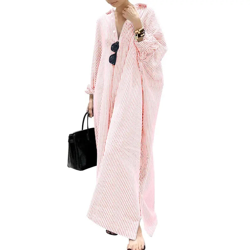 Striped Relaxed Maxi Dress