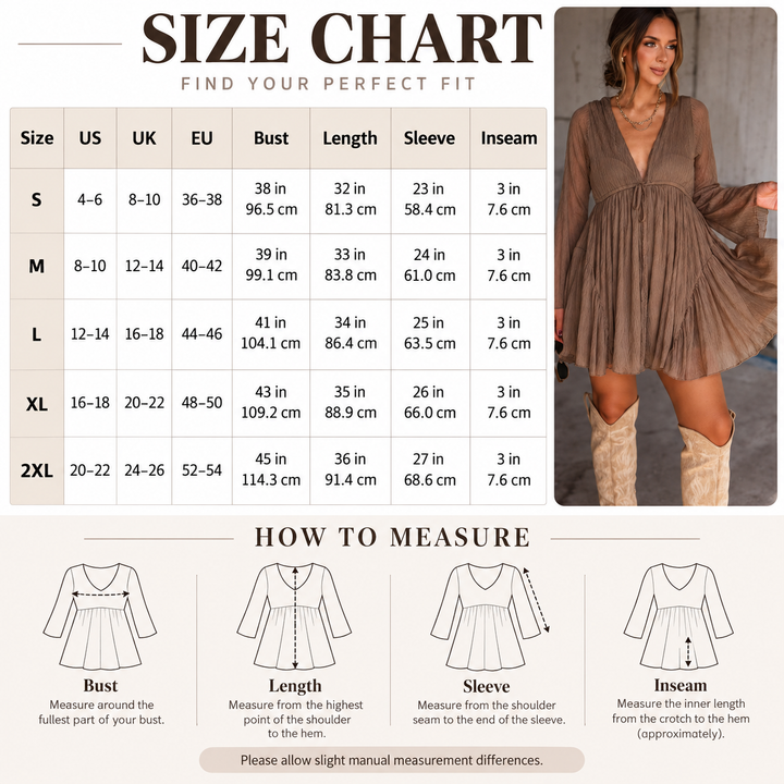 Deep V Flowy Mini Dress