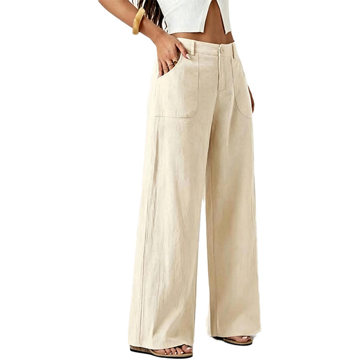 High Waist Wide Leg Linen Pants