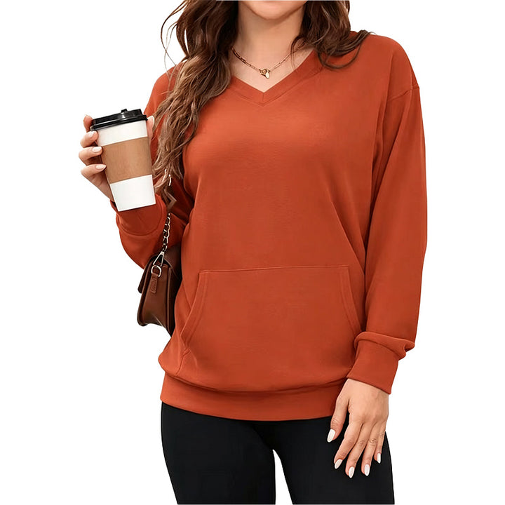 Relaxed V-Neck Sweatshirt