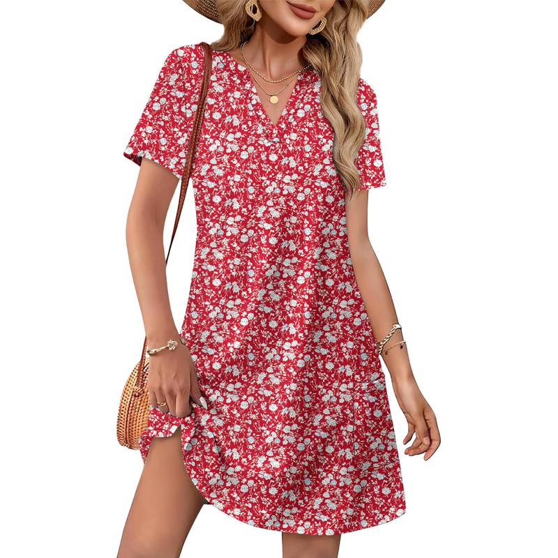 Vintage Floral Pocket Dress