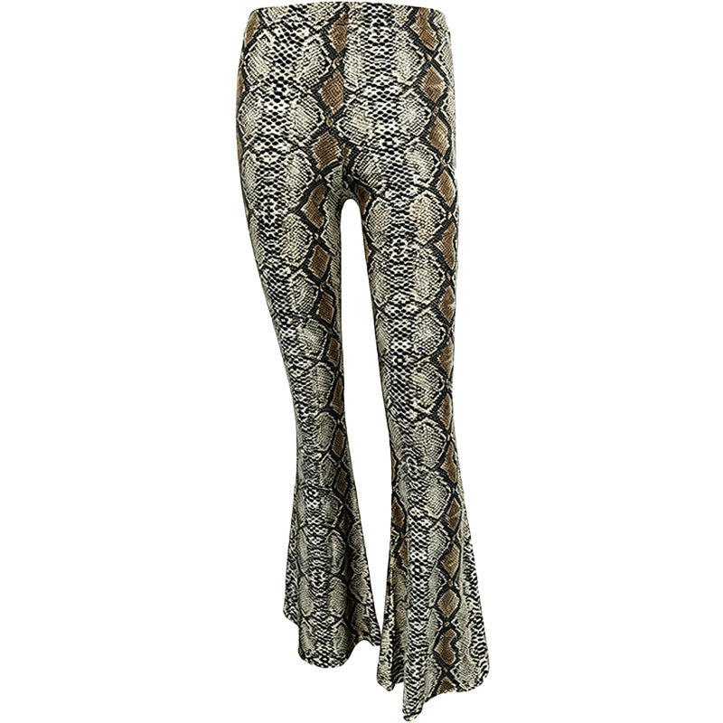 Leopard Print Flare Pants