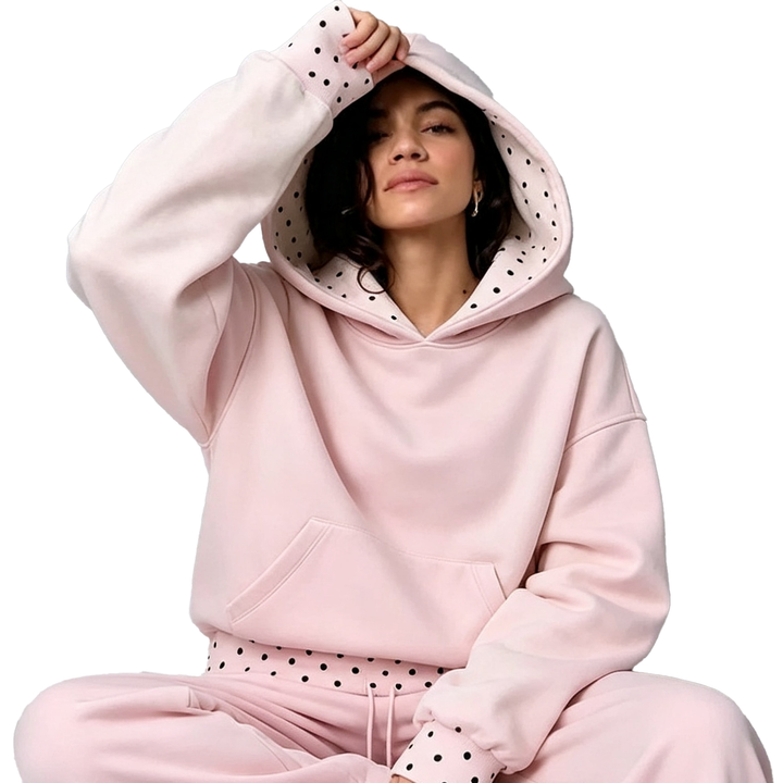 Women's Polka Dot Hoodie Set