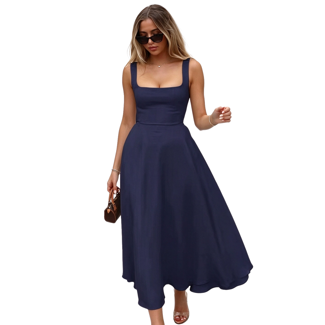 Square Neck Midi Dress