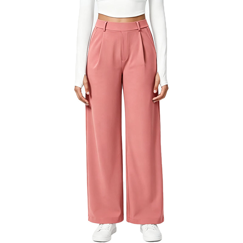 High Rise Wide Leg Tailored Pants