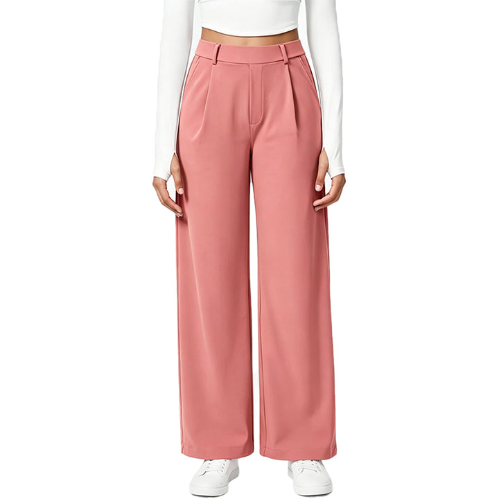 High Rise Wide Leg Tailored Pants