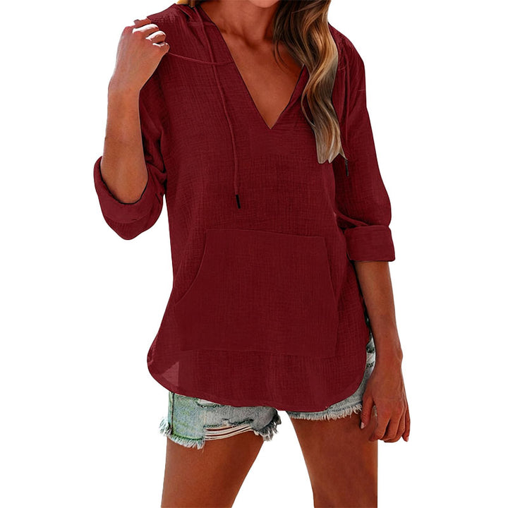 Relaxed Hooded Pullover Top