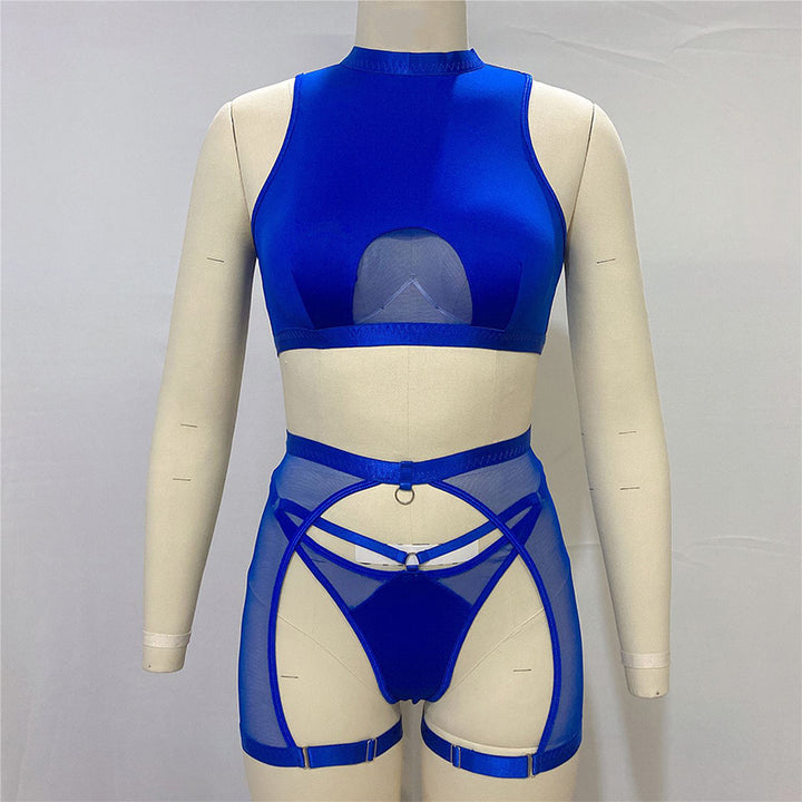 Sheer Mesh Cutout Lingerie Set