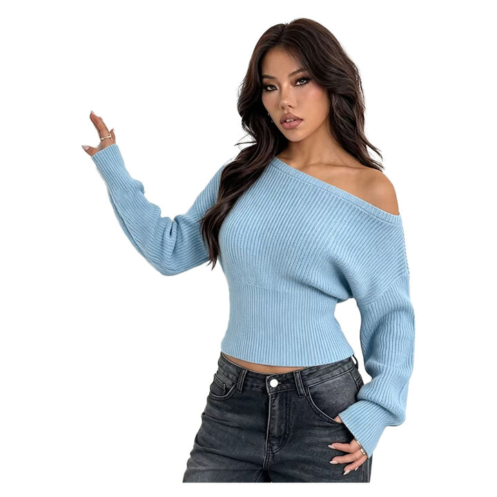 Off-Shoulder Ribbed Sweater