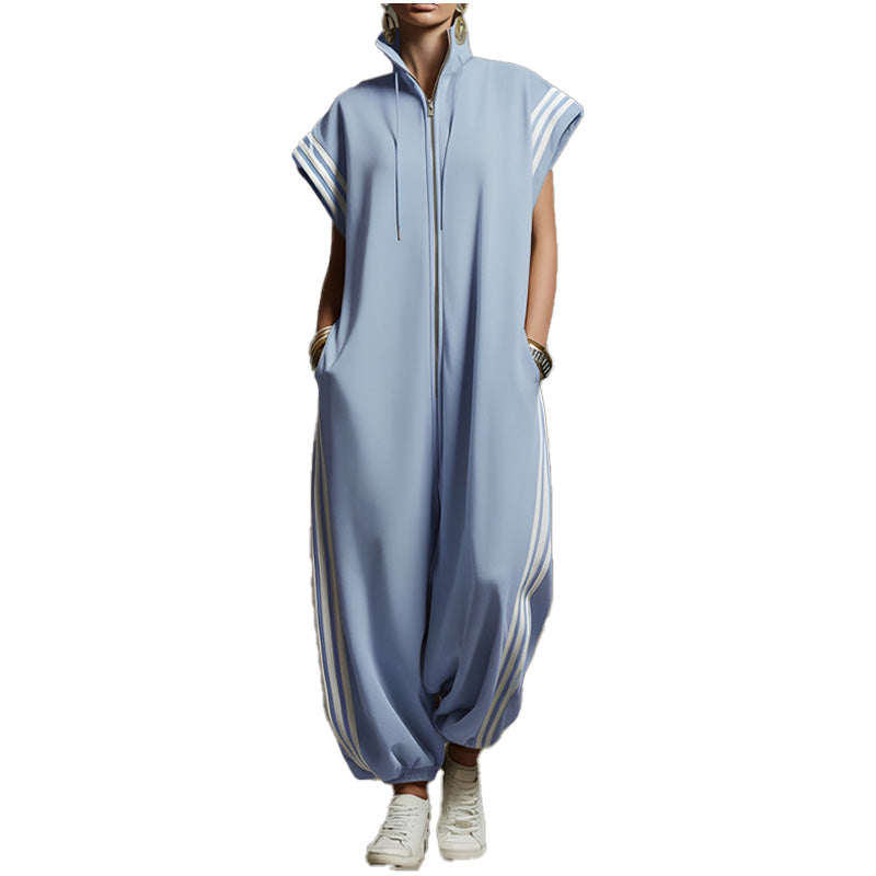 Women's Sporty Zip-Up Jumpsuit