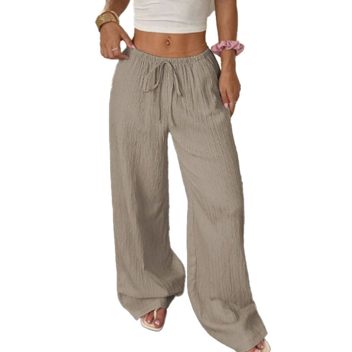 Relaxed Drawstring Wide Leg Pants