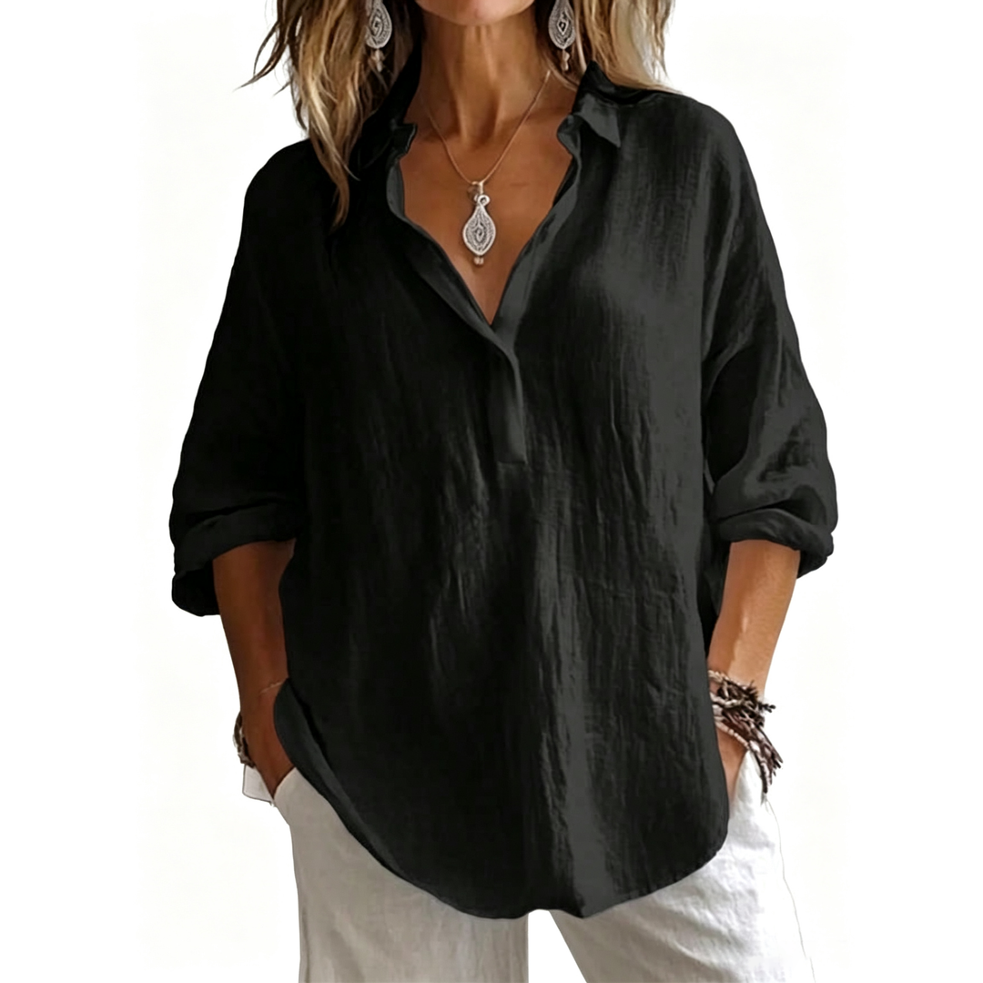 Relaxed Linen Blend Shirt