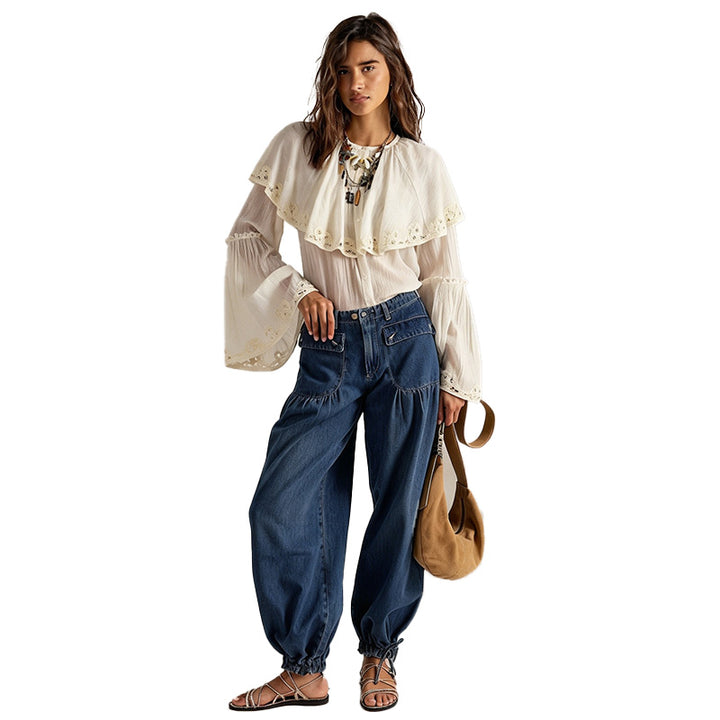 Wide Leg Cargo Jeans
