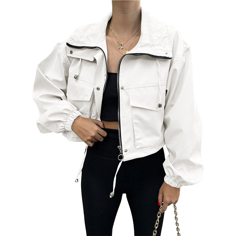 Utility Cropped Zip Jacket