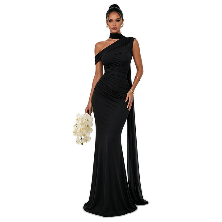 One Shoulder Bodycon Maxi Dress