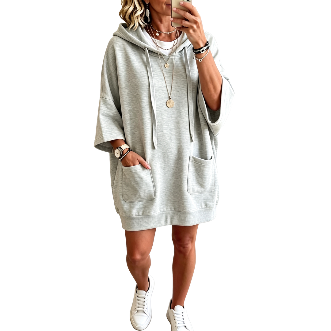 Relaxed Pocket Hooded Sweatshirt