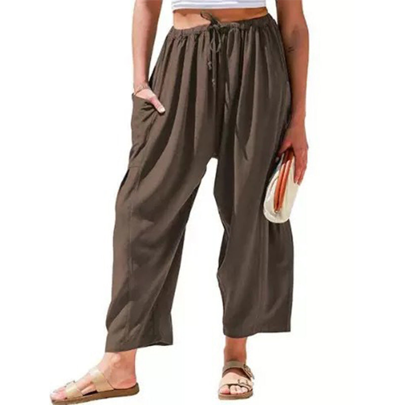 Relaxed Cargo Wide Leg Pants