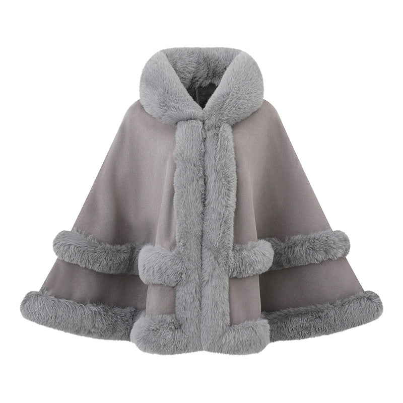 Elegant Winter Poncho Cape