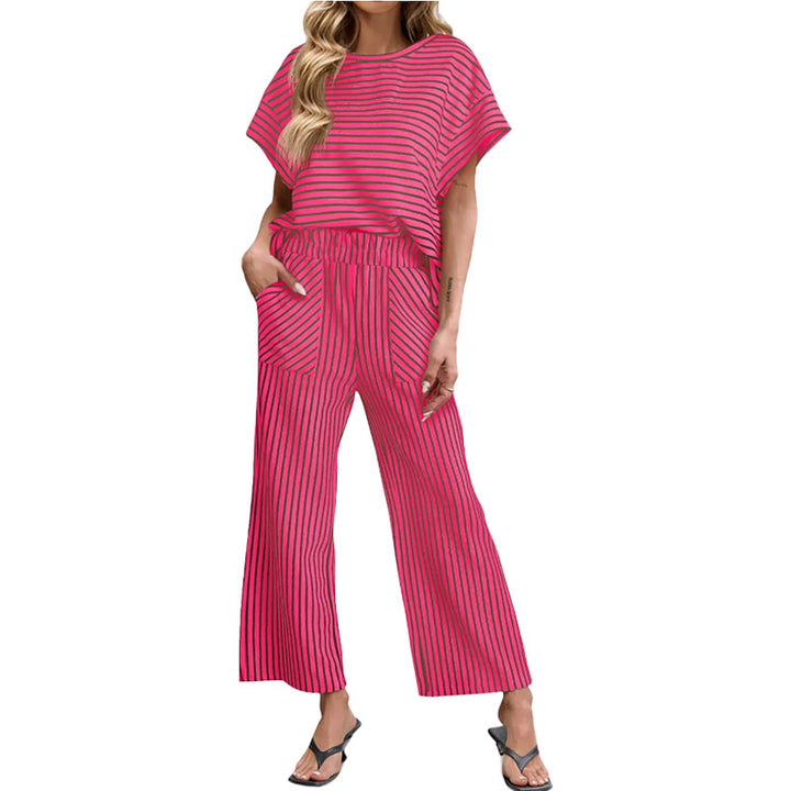 Striped Two-Piece Lounge Set